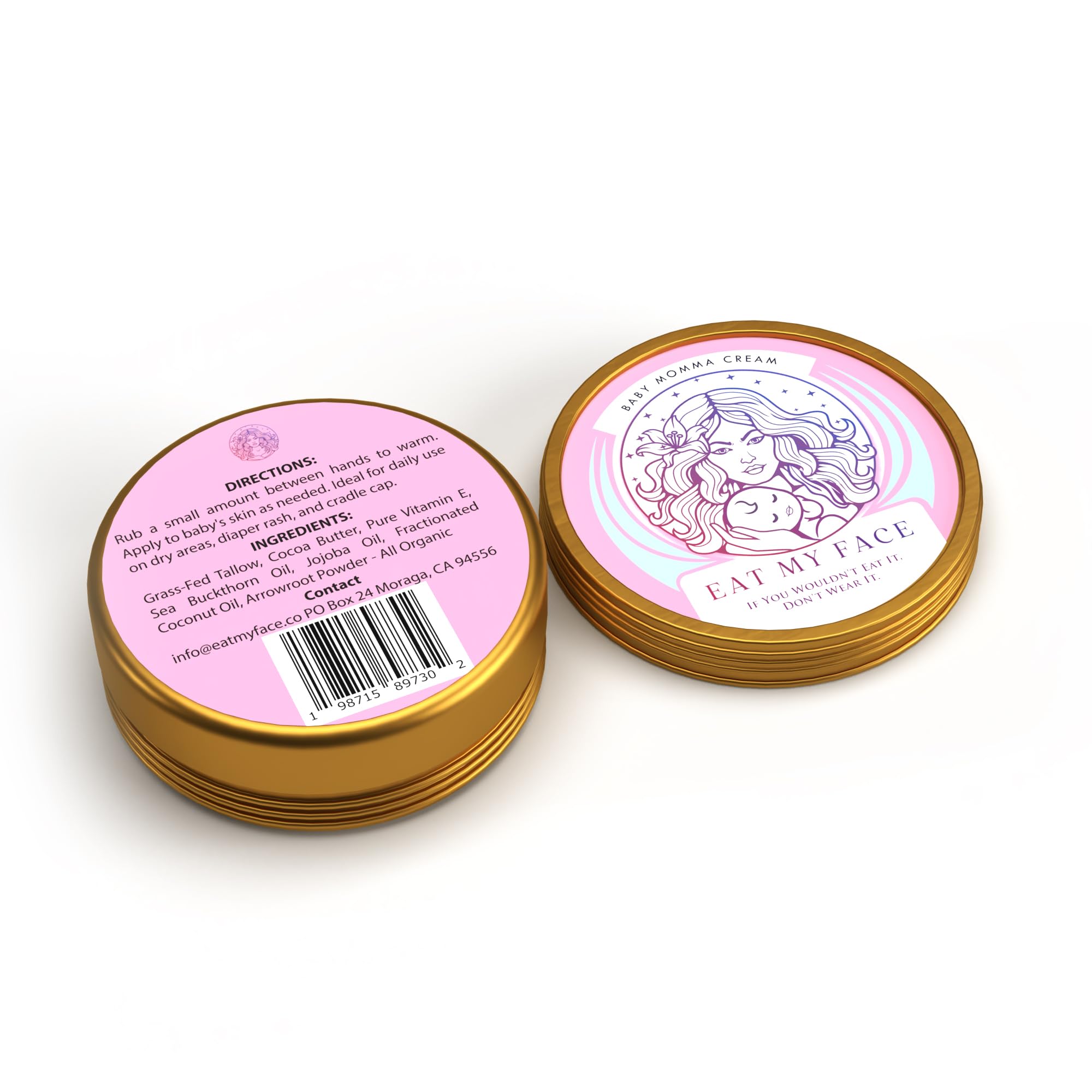 baby momma cream grass-fed beef tallow for dry baby skin and stretch marks