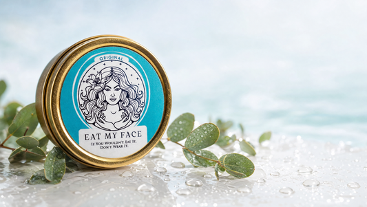 Eat My Face Original tallow moisturizer tin with fresh dew — is tallow good for oily skin