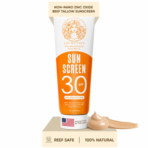 Beef Tallow Tinted Sunscreen Tube SPF 30