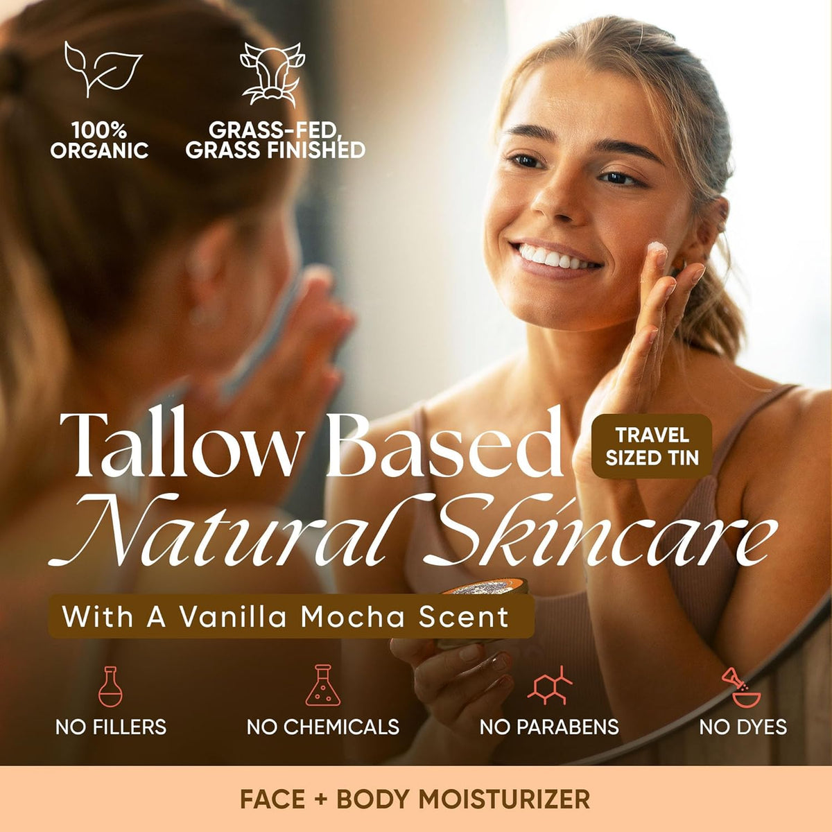 AM + PM Moisture Set | Vanilla - day and night skincare set in a travel-sized tin for face and body hydration.