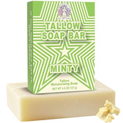 Grass-Fed Beef Tallow Soap Variety Pack – Unscented, Mint & Citrus (3-Bar Bundle)