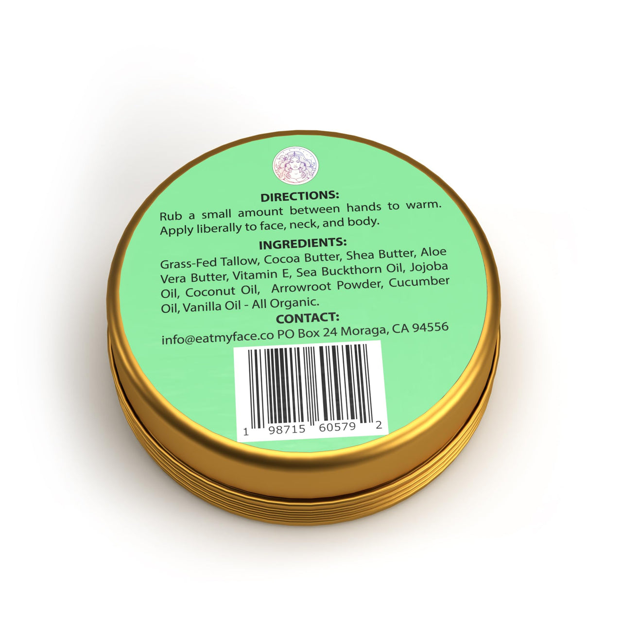 Eat My Face After Tallow & Aloe Sun Repair Cream - Grass-fed beef tallow, Aloe Vera & Cucumber Infused with Shea Butter, Cocoa Butter, Jojoba Oil