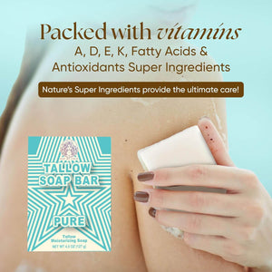 unscented tallow soap and cream for baby and mom tallow soap bar packed with vitamins A D E K fatty acids and antioxidants