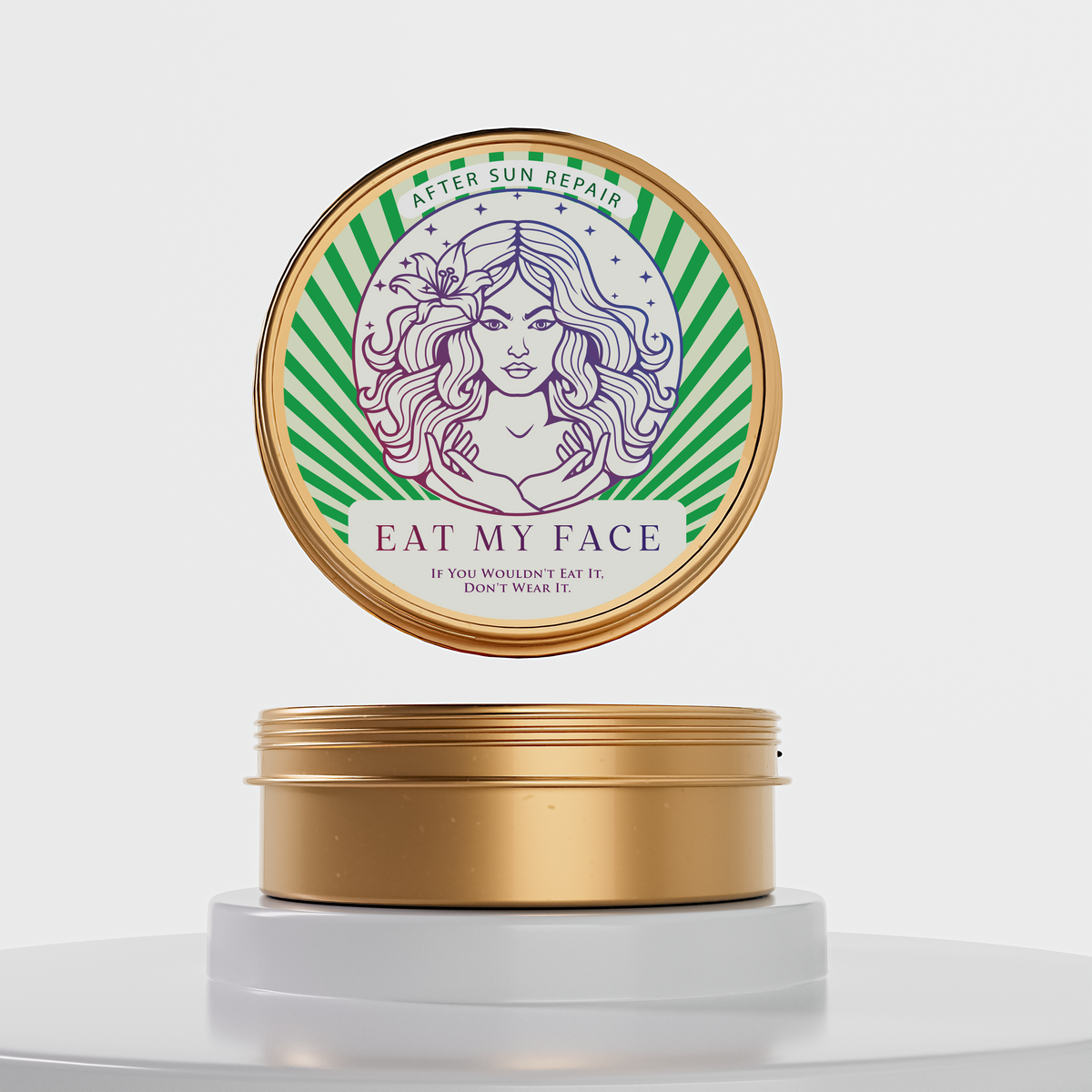 beef tallow after sun balm with aloe and cucumber tin, soothing after-sun repair balm for redness relief and moisture