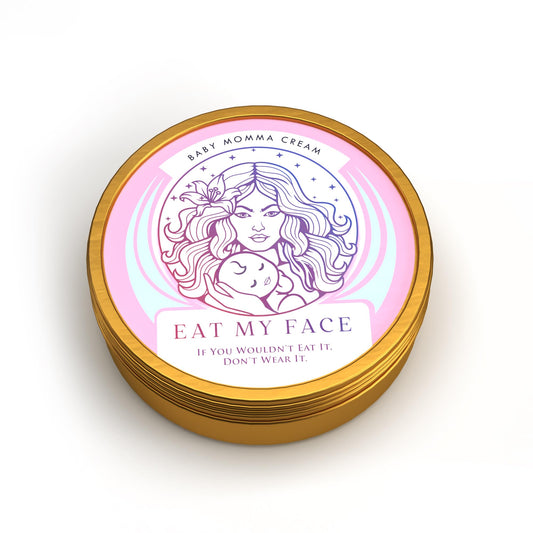Alt Tag: beef tallow baby cream for diaper rash and Mom Baby Momma Cream fragrance-free tallow balm tin for baby skin and mom dry irritated skin