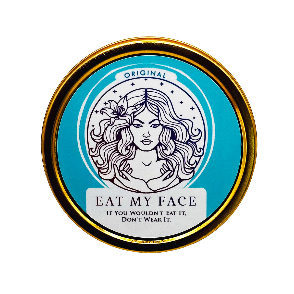 Beef Tallow Moisturizer - Original organic grass-fed tallow hydration cream tin with Eat My Face label, non-toxic skincare