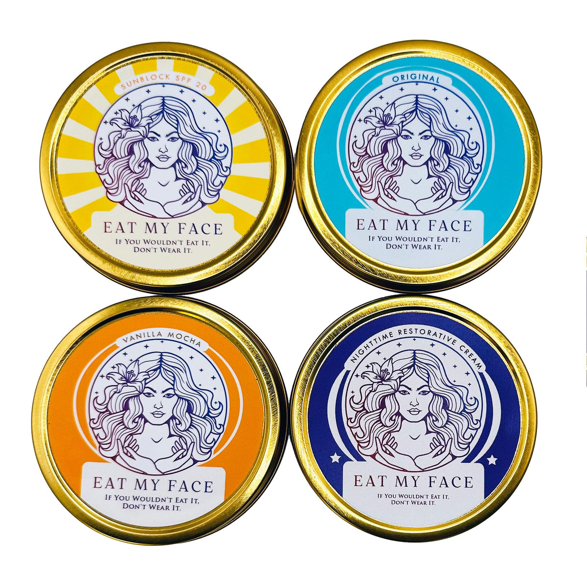 Beef Tallow Sunscreen SPF 30 - Reef Safe Eat My Face tins with non-nano zinc oxide reef-safe natural skincare