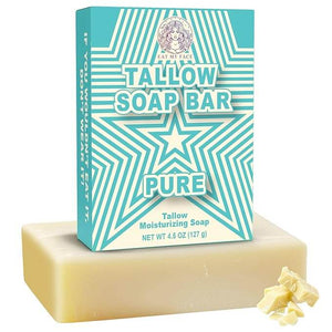 Grass-Fed Beef Tallow Soap Variety Pack – Unscented, Mint & Citrus (3-Bar Bundle) unscented pure tallow soap bar 4.5 oz