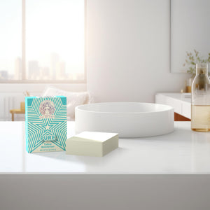 unscented tallow soap bar fragrance-free gentle soap for sensitive skin, pure tallow bar with minimalist packaging on bathroom counter