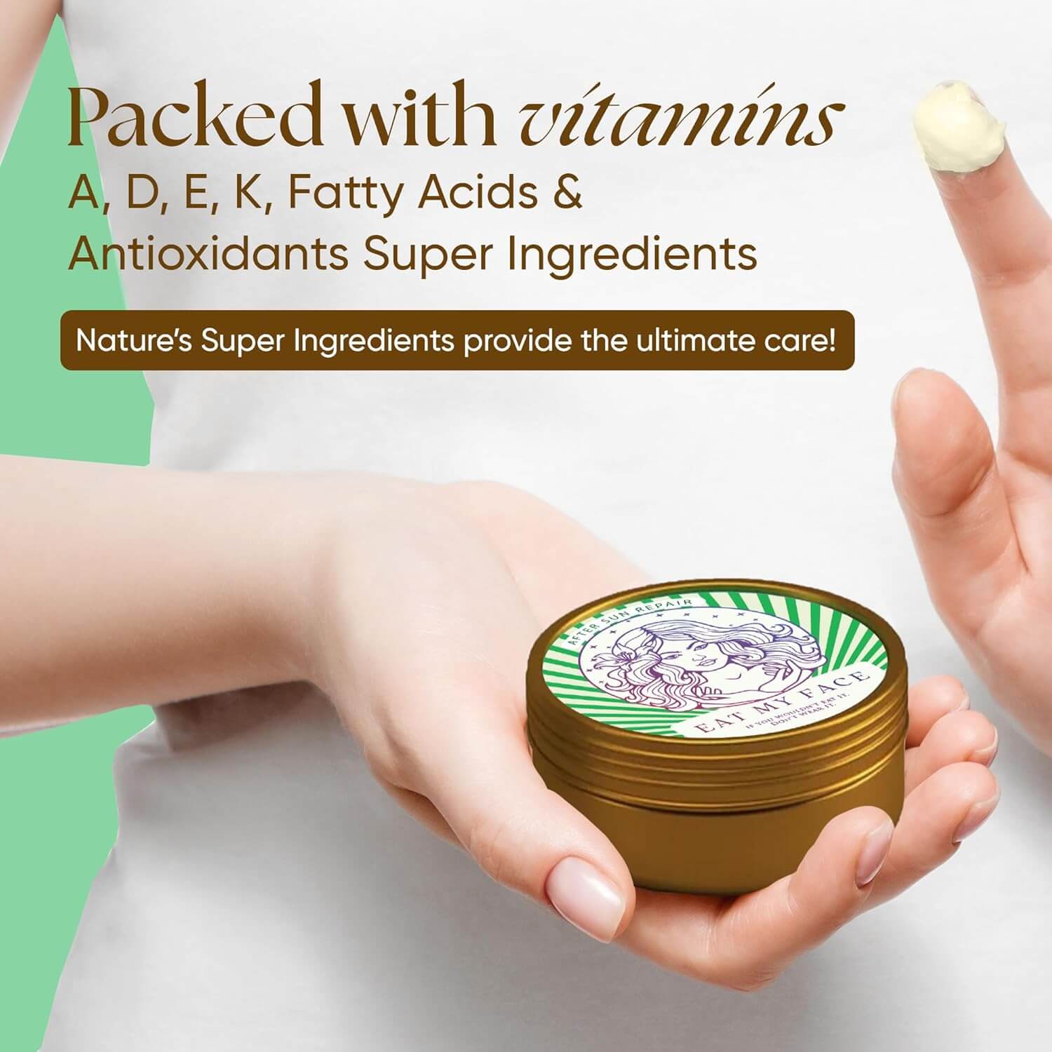 Beef Tallow Sunscreen And After Sun Duo packed with vitamins A D E K fatty acids and antioxidants, natural super ingredients skincare balm