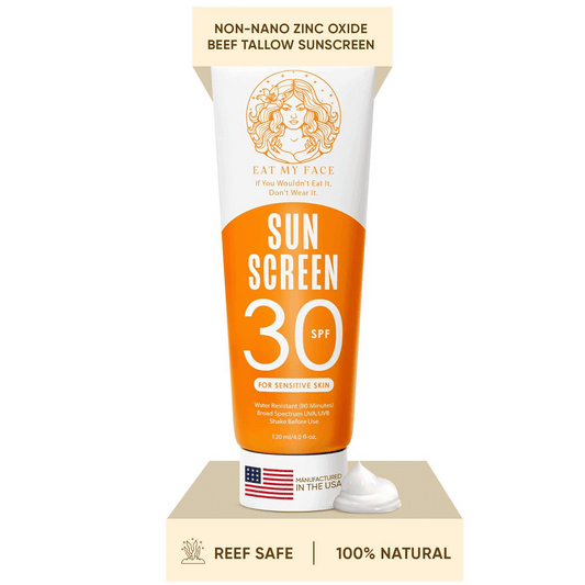 Beef Tallow Sunscreen SPF 30 for Sensitive Skin | Travel Tube
